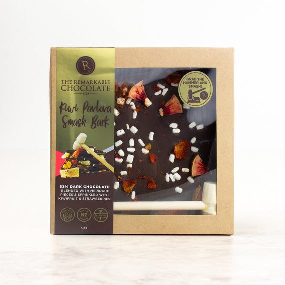 The Remarkable Chocolate- Kiwi Pavlova Smash Bark