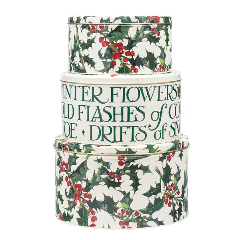 Emma Bridgewater Holly Set 3 Cake Tins