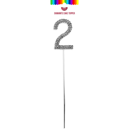 NUMBER CAKE TOPPERS 0-9 - DIAMANTE