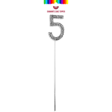 NUMBER CAKE TOPPERS 0-9 - DIAMANTE