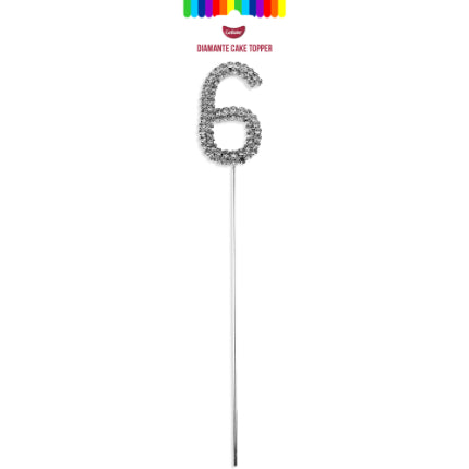 NUMBER CAKE TOPPERS 0-9 - DIAMANTE