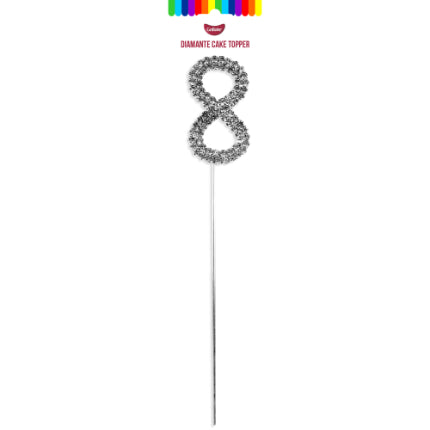 NUMBER CAKE TOPPERS 0-9 - DIAMANTE