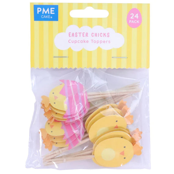 Easter Cupcake Toppers - Chicks Set of 24