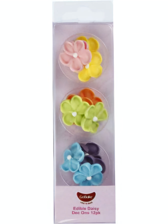 Edible Daisy Multi color Dec Ons 12pk