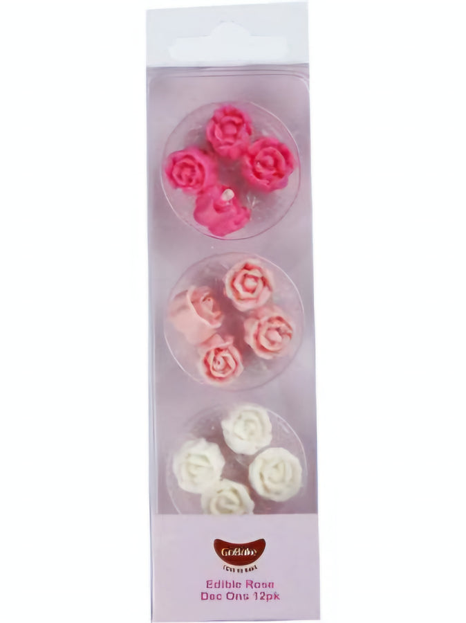 Edible Rose Dec Ons 12pk