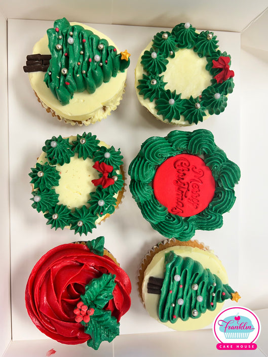 Christmas Cupcake- 6 Pack